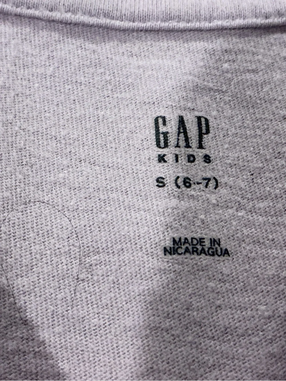 GAP Lavender Long-Sleeve Tee with Cute Black Animal Faces
